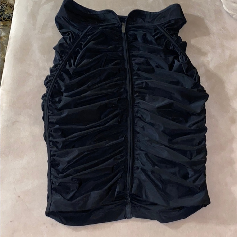 ZAC POSEN Black Ruched Skirt  S